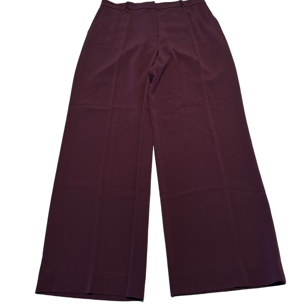 The FOLD XL Wide Leg Trousers in Deep Plum